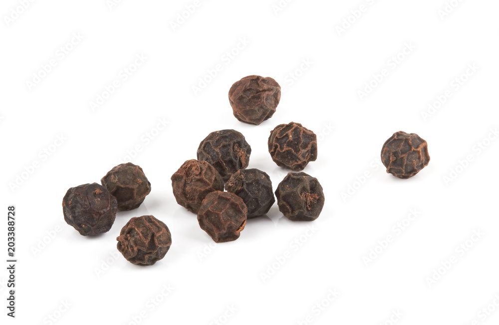 Black pepper on white Black pepper on white