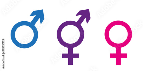 drei geschlechter symbole photo