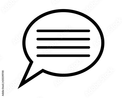 Conversation bubble  icon vector pictogram 