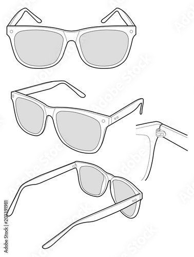 Sunglasses vector design illustration template