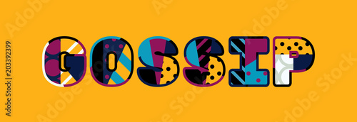 Gossip Concept Word Art Illustration