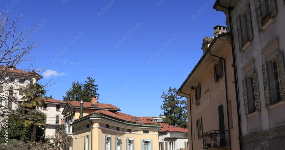 Detail of street in the historic center of Lugano. Detail of street in the historic center of Lugano.