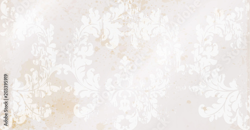 Baroque ornament wallpaper background. Vector delicate pattern. Royal decorations tiles