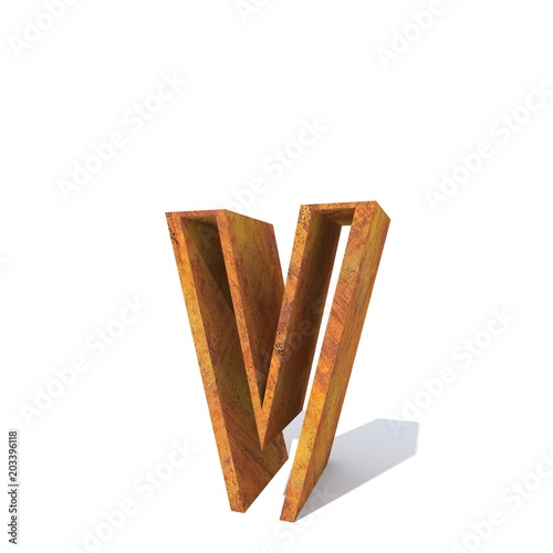 Conceptual old rusted metal font or type  iron or steel industry piece isolated white background. Educative rusty material  aged vintage surface  worn damaged object as 3D illustration rough surface