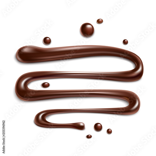 Chocolate line and drops