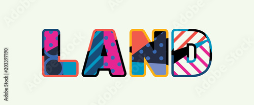 Land Concept Word Art Illustration