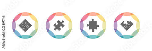 Symbol-Set - Puzzleteile in Buttons