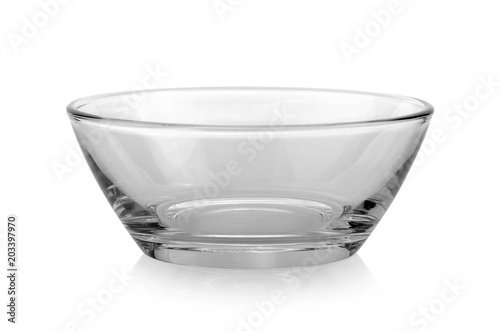 glass bowl isolate on white background
