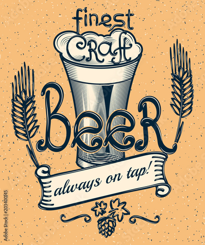 Craft beer advertising poster