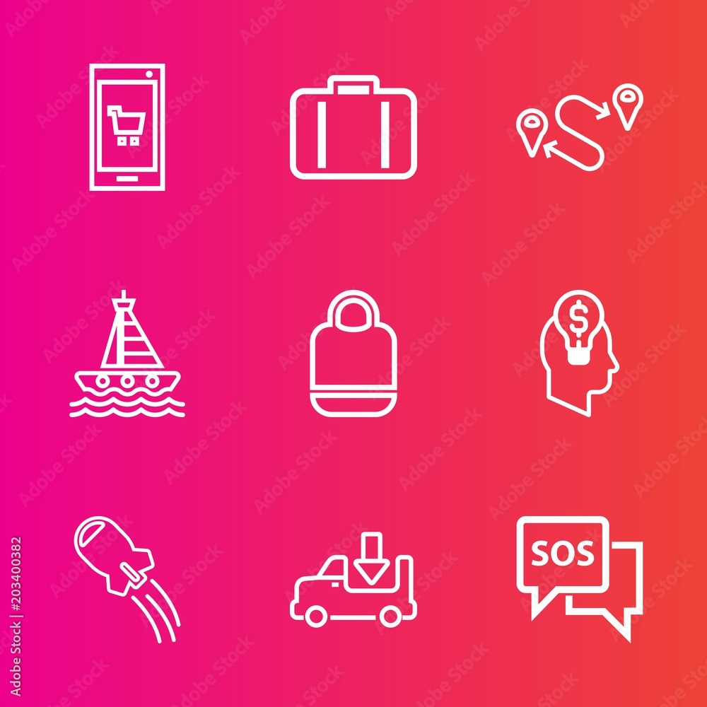 Premium set with outline vector icons. Such as app, technology, water, idea, business, rocket, fashion, sea, boat, map, mobile, ocean, smart, hand, leather, shop, space, yacht, safety, online, point Premium set with outline vector icons. Such as app, technology, water, idea, business, rocket, fashion, sea, boat, map, mobile, ocean, smart, hand, leather, shop, space, yacht, safety, online, point
