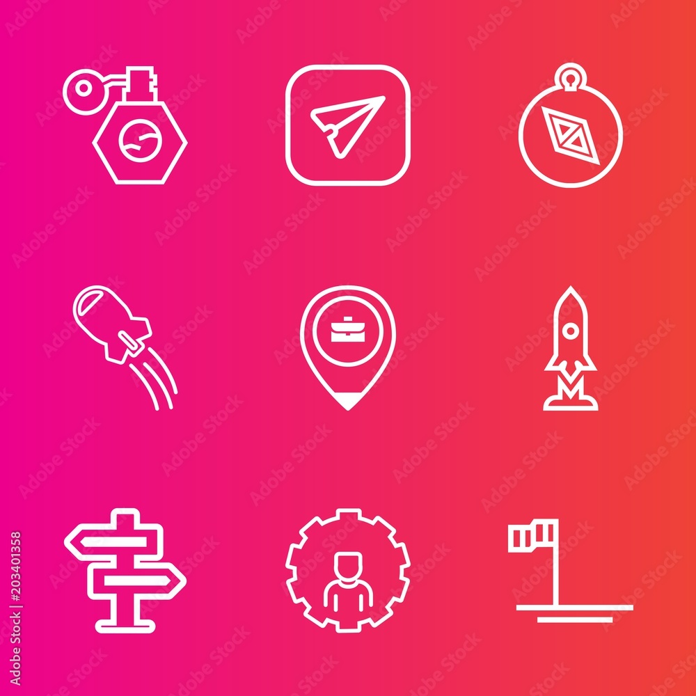 Premium set with outline vector icons. Such as email, phone, travel, space, smartphone, account, compass, mexico, rocket, doorknob, spaceship, mobile, web, north, send, south, job, location, door Premium set with outline vector icons. Such as email, phone, travel, space, smartphone, account, compass, mexico, rocket, doorknob, spaceship, mobile, web, north, send, south, job, location, door