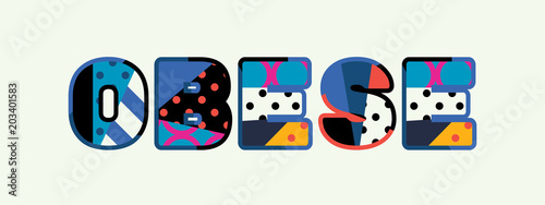Obese Concept Word Art Illustration