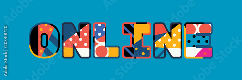 Online Concept Word Art Illustration