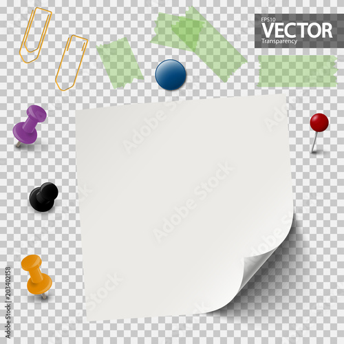empty paper with office accessories