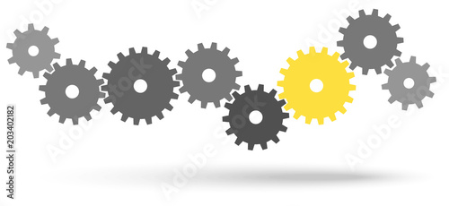 gears for cooperation symbolism