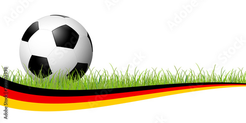 soccer ball with german banner