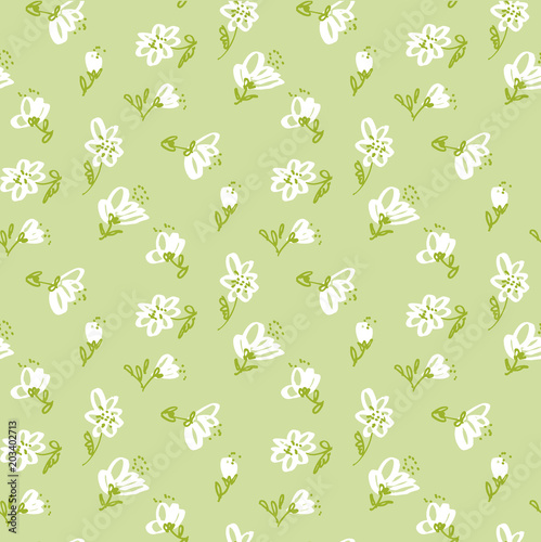 hand drawn floral seamless ...