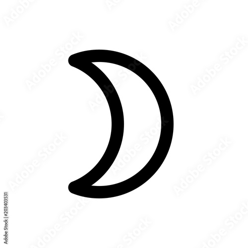 waxing crescent moon