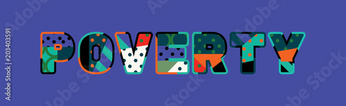 Poverty Concept Word Art Illustration