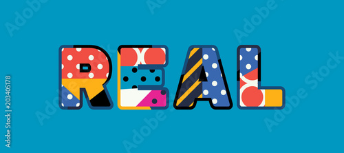 Real Concept Word Art Illustration