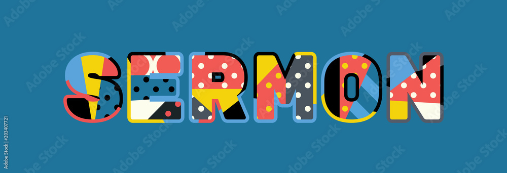 Sermon Concept Word Art Illustration