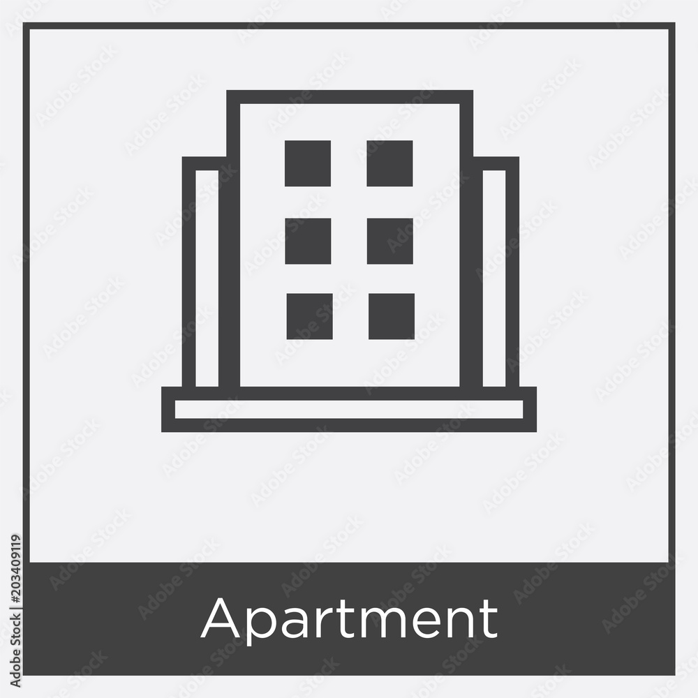 Apartment icon isolated on white background Apartment icon isolated on white background