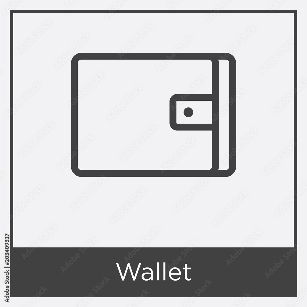 Wallet icon isolated on white background Wallet icon isolated on white background