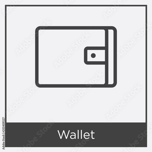Wallet icon isolated on white background