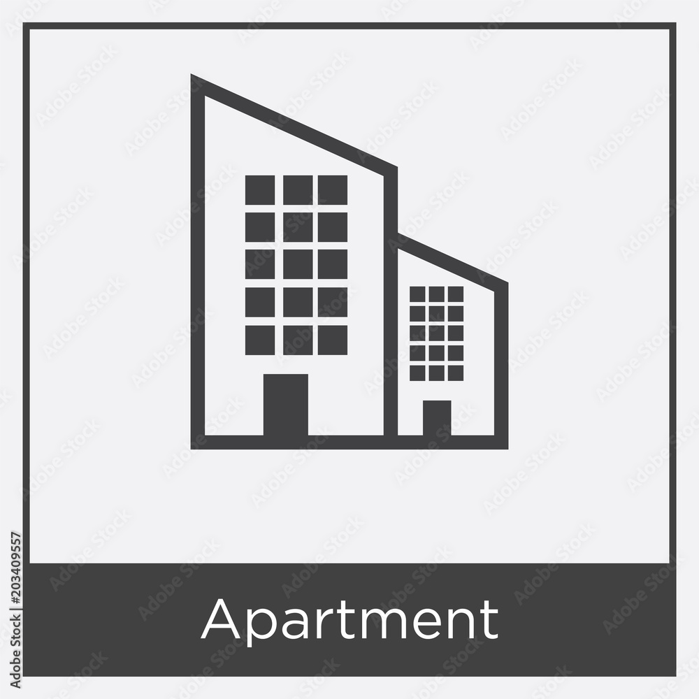 Apartment icon isolated on white background Apartment icon isolated on white background