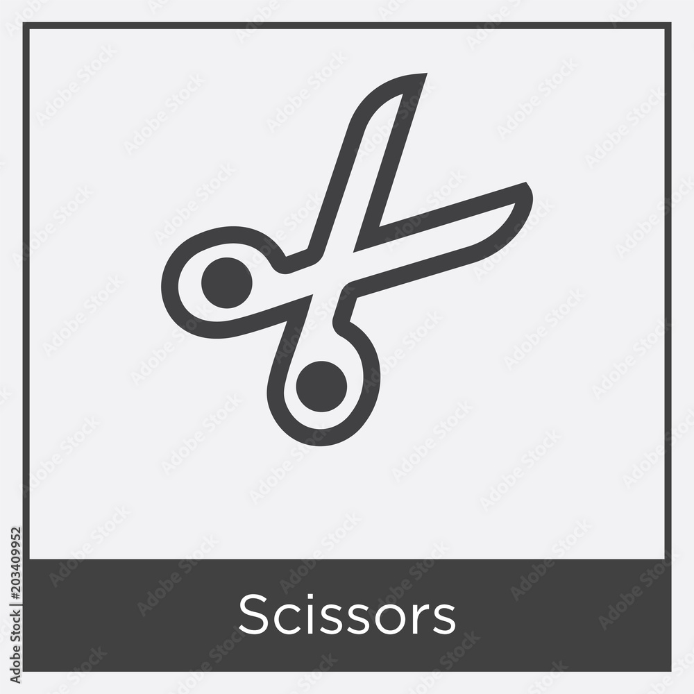 Scissors icon isolated on white background Scissors icon isolated on white background