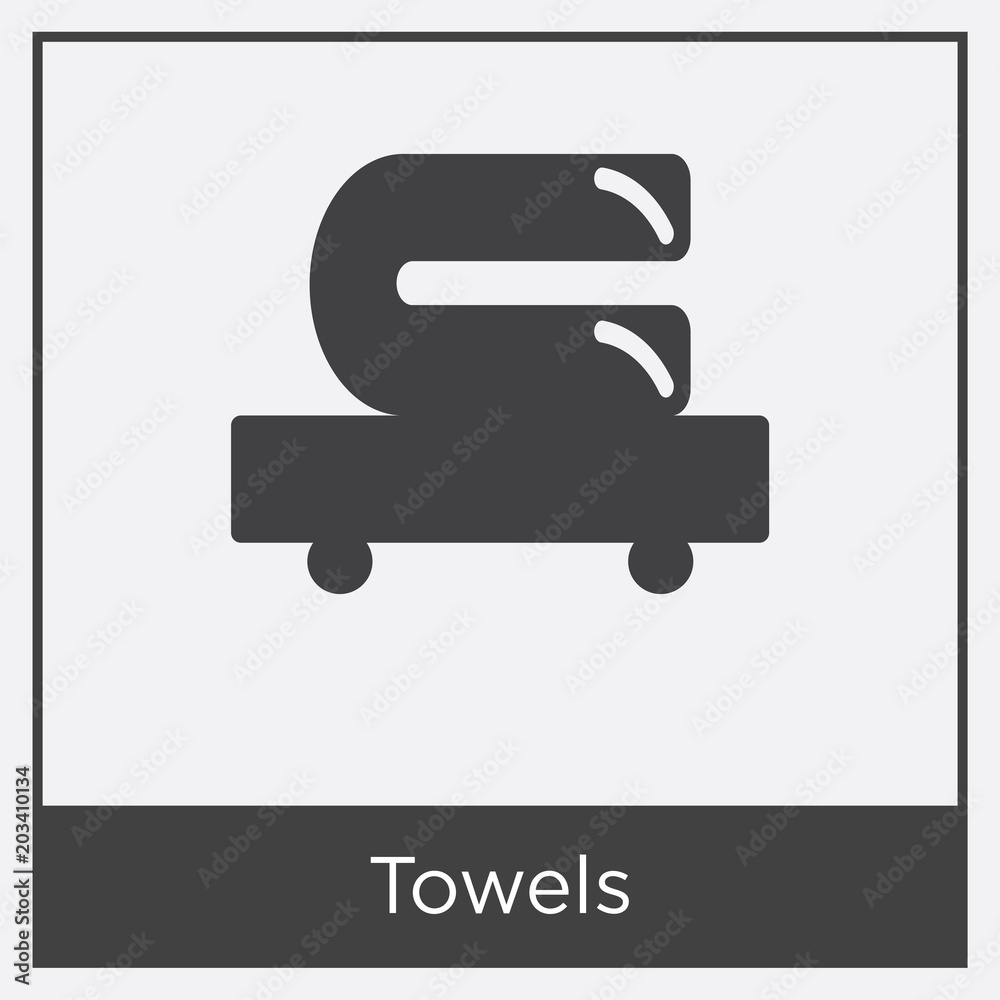 Towels icon isolated on white background