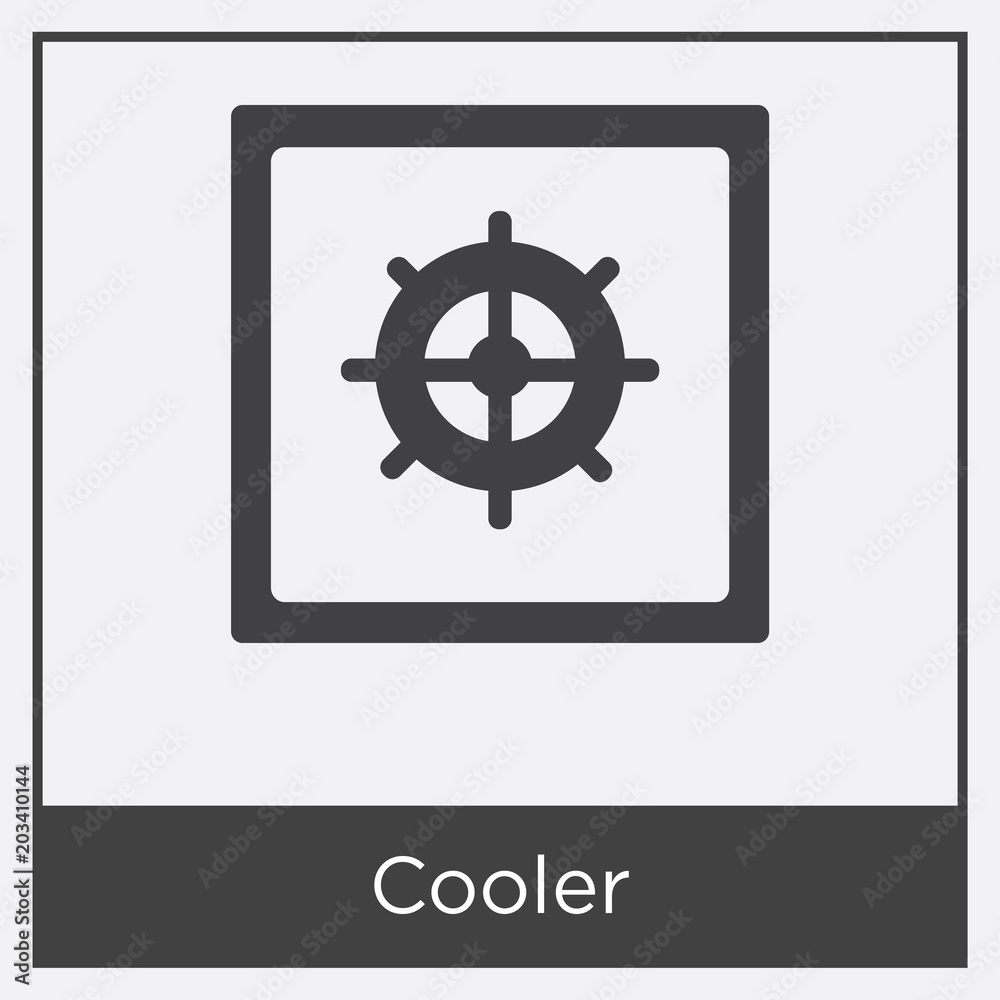 Fototapeta premium Cooler icon isolated on white background