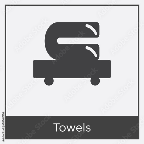 Towels icon isolated on white background