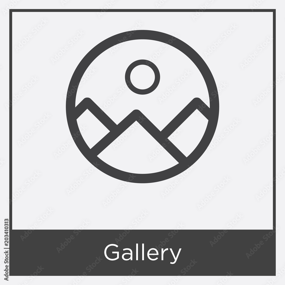 Gallery icon isolated on white background Gallery icon isolated on white background