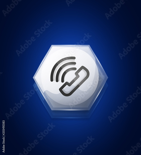 Phone support call center button