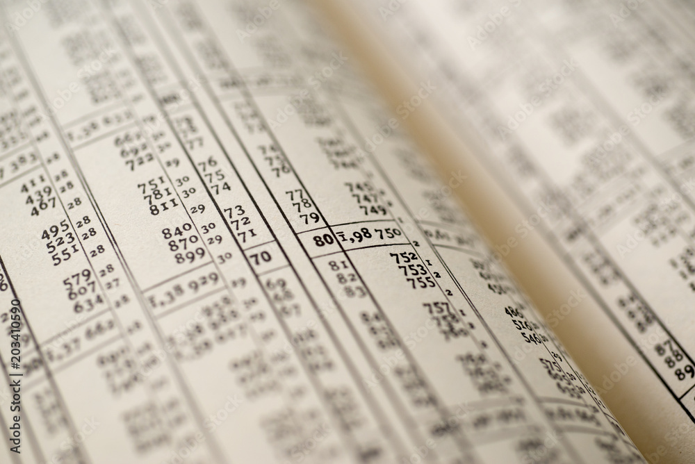 logarithmic calculation table book, macro photo
logarithmic calculation table book, macro photo