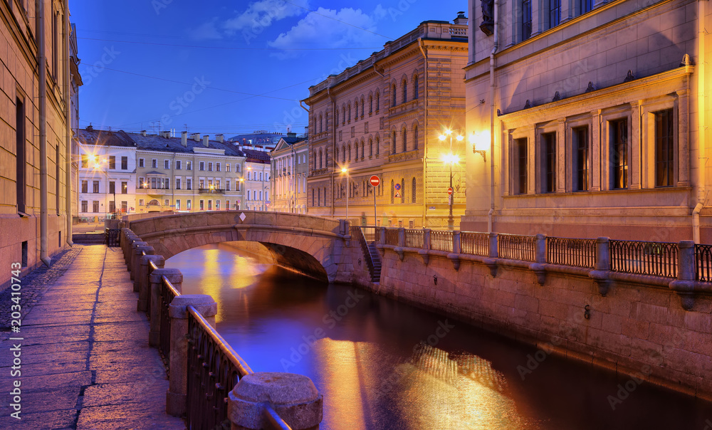 The embankment of the Winter canal in St. Petersburg