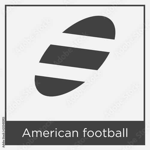 American football icon isolated on white background