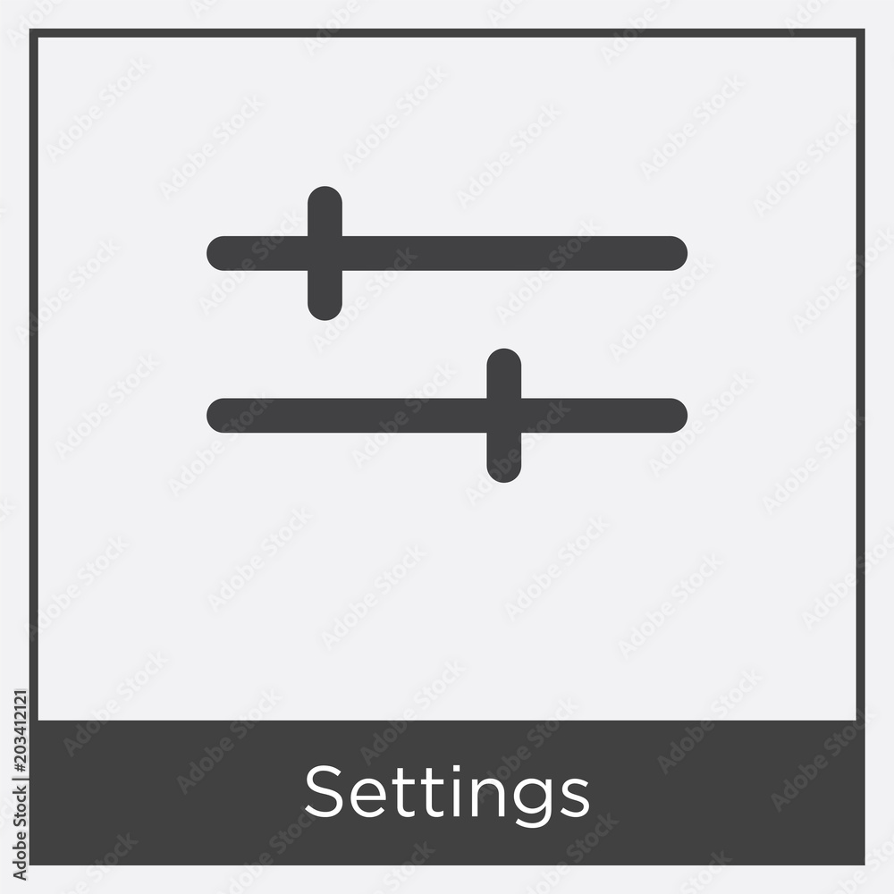 Settings icon isolated on white background Settings icon isolated on white background