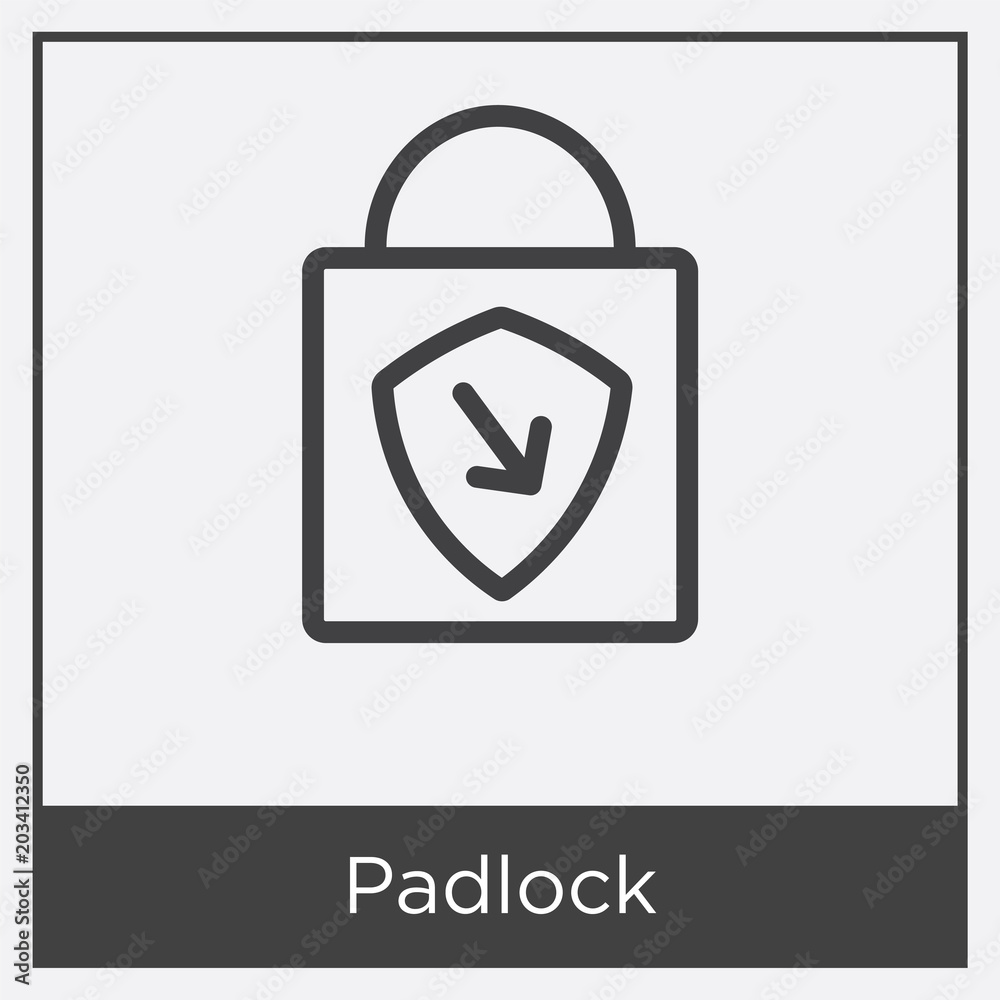 Padlock icon isolated on white background Padlock icon isolated on white background