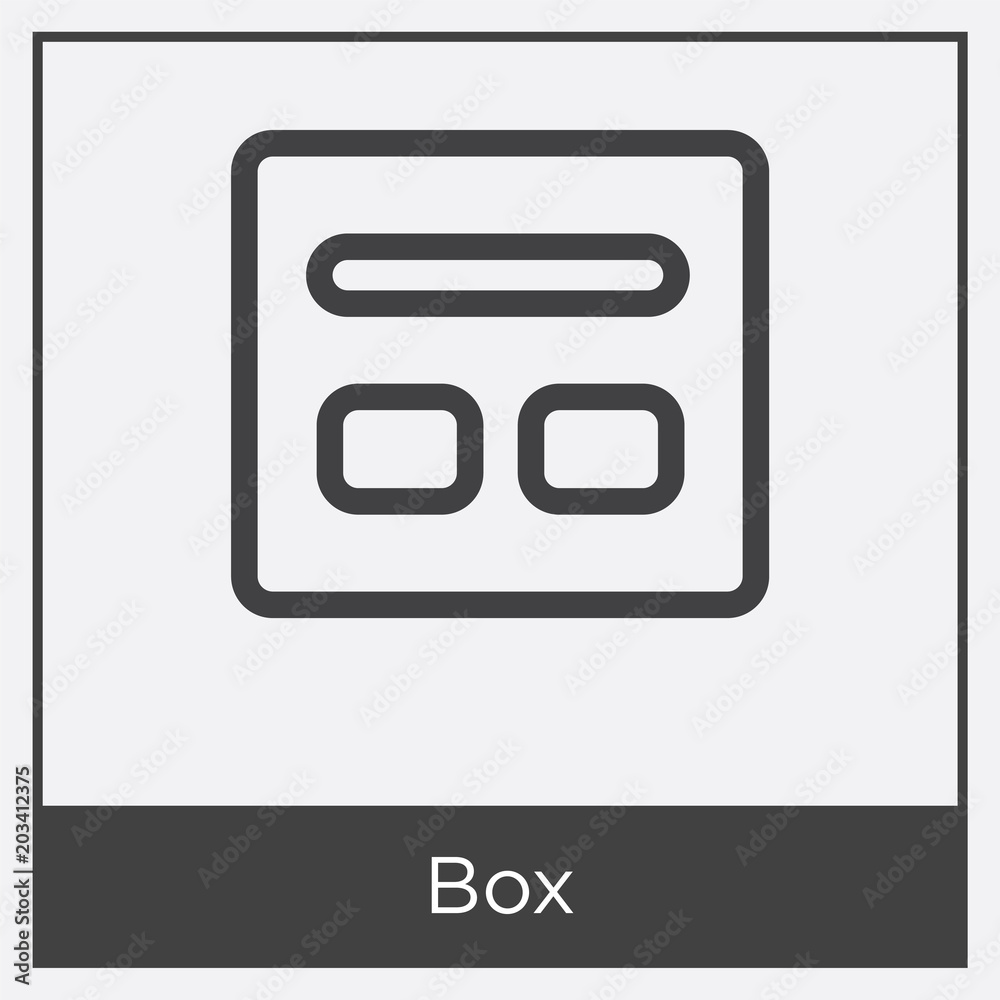 Box icon isolated on white background Box icon isolated on white background