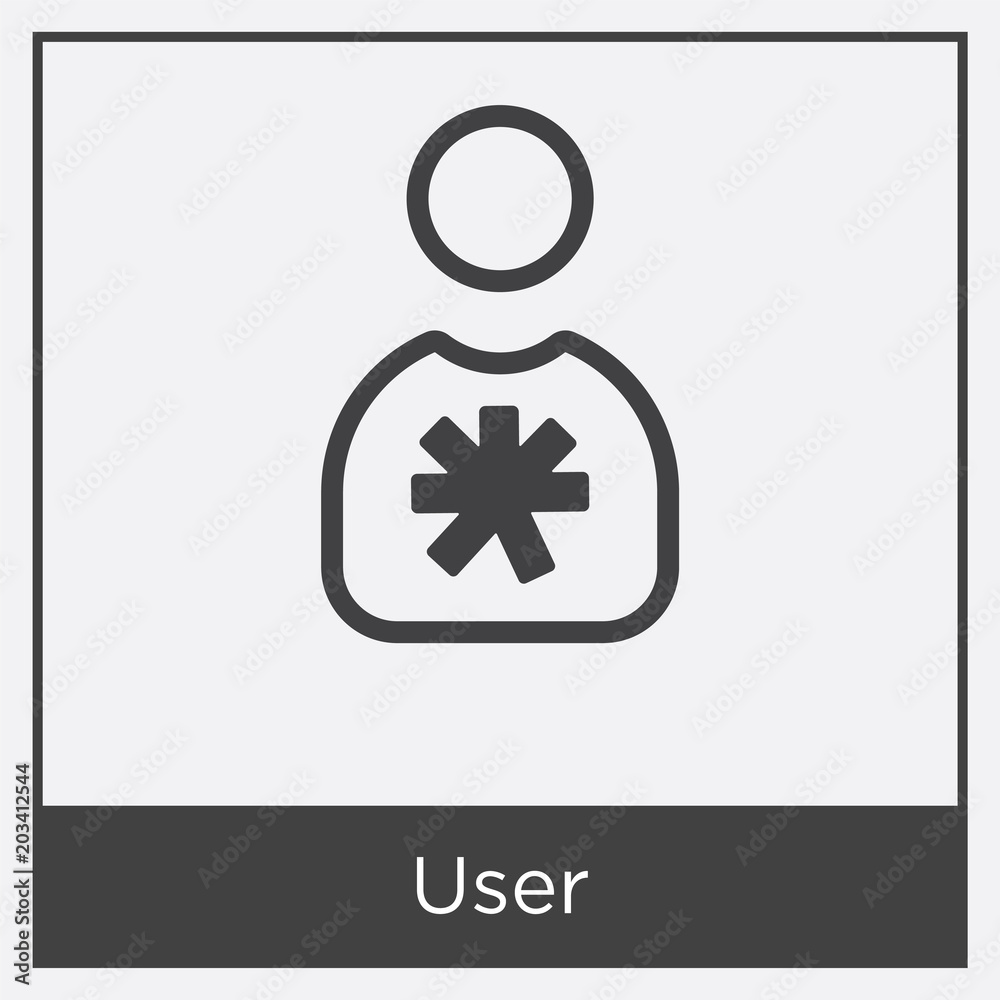 User icon isolated on white background User icon isolated on white background
