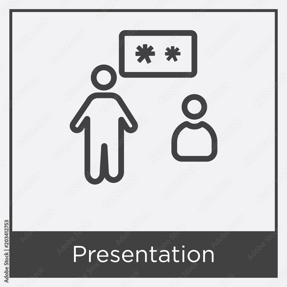 Presentation icon isolated on white background Presentation icon isolated on white background