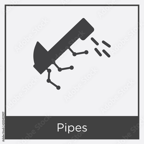 Pipes icon isolated on white background