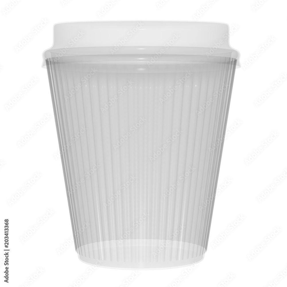 custom made wallpaper toronto digitalPlastic or paper corrugated  glass and cap 3D illustration