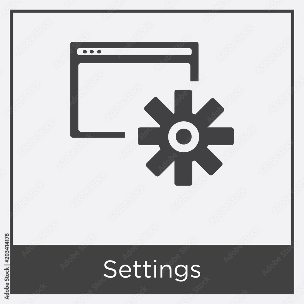Settings icon isolated on white background Settings icon isolated on white background