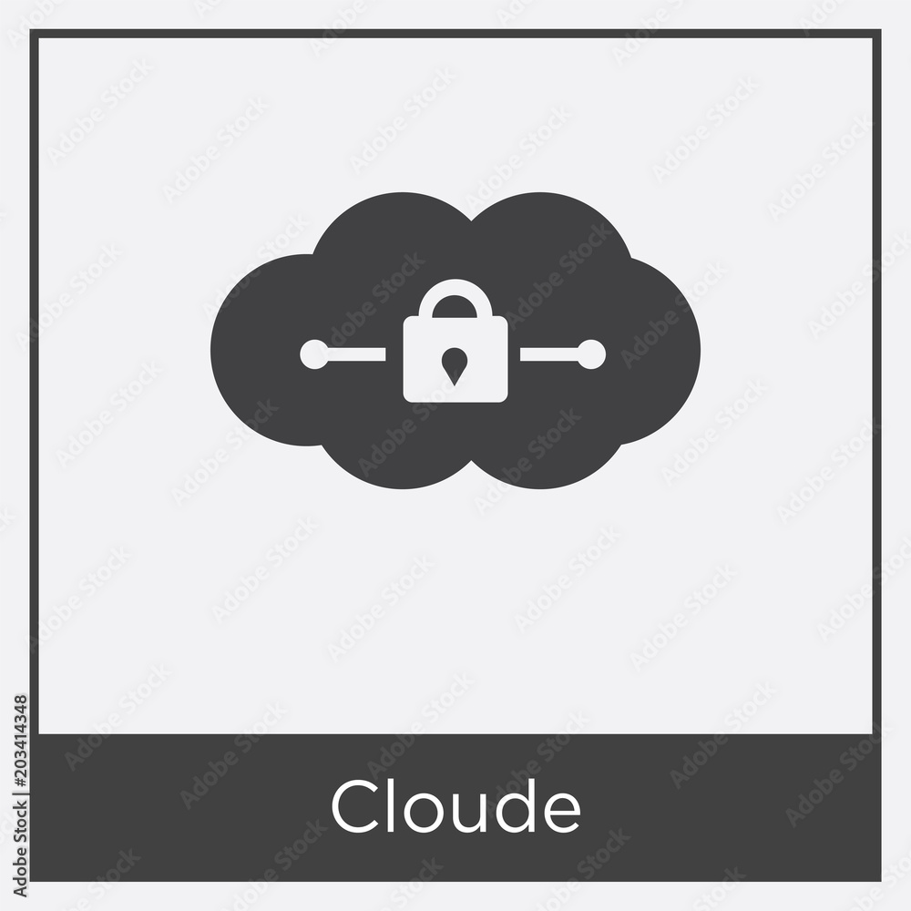 Cloude icon isolated on white background