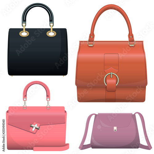 Lady bag vector design