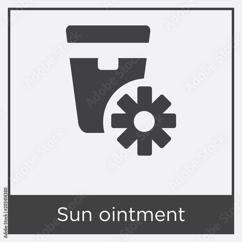 Sun ointment icon isolated on white background