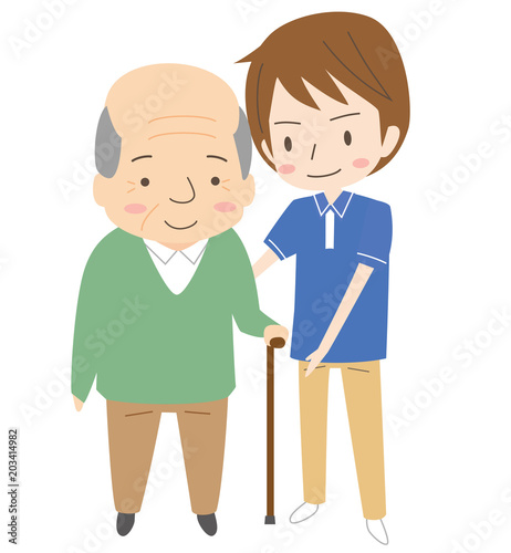 杖歩行の介助